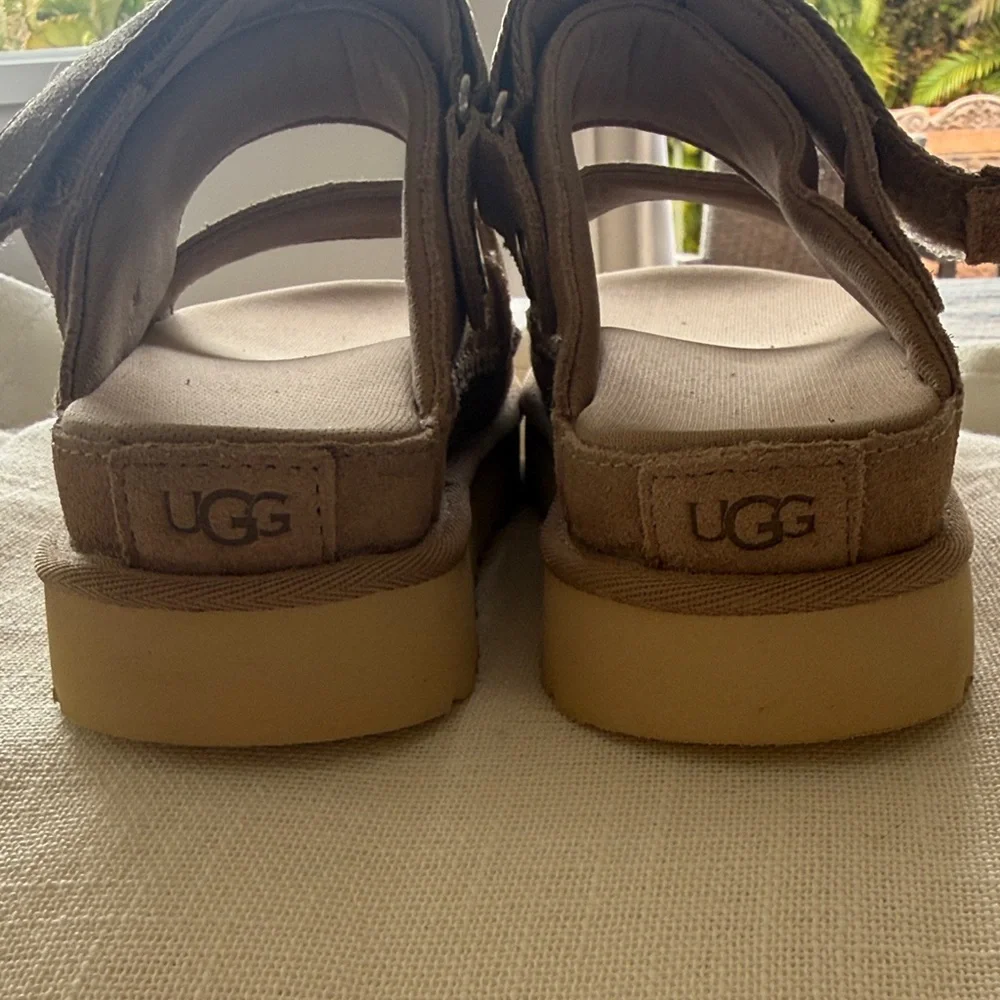 UGG Goldenstar Suede Tan Sandals - Picture 6 of 6